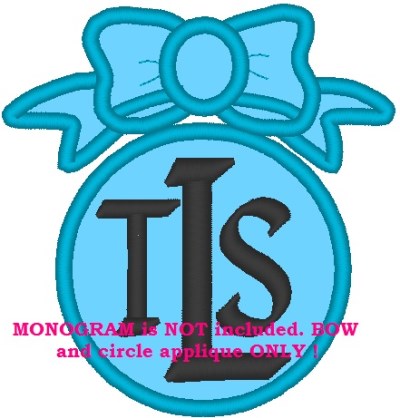 Circle Bow Monogram Frame