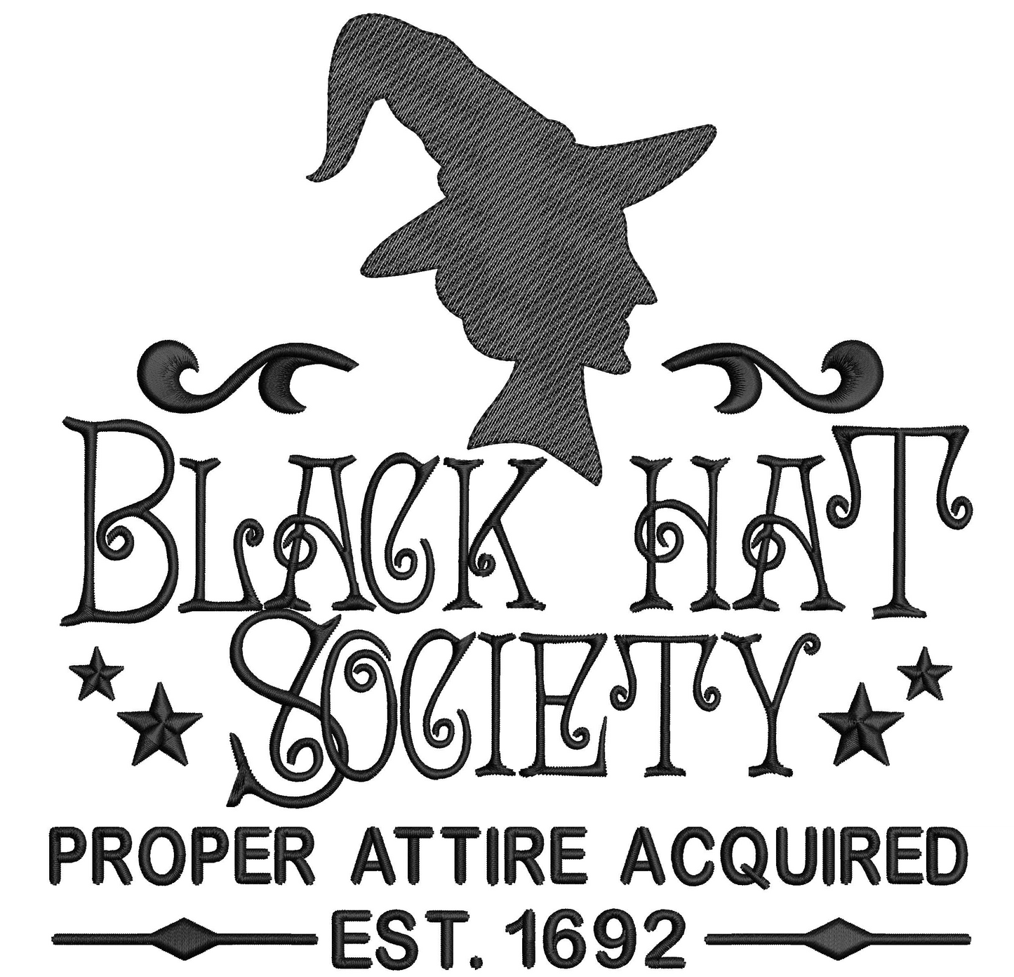 Witch Black Hat Society Sketchy Halloween