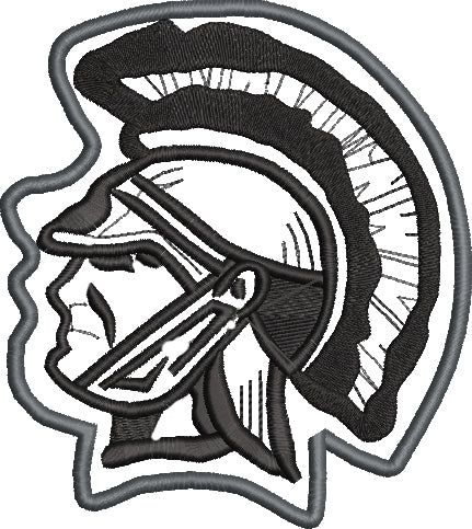 Trojan Mascot Head Applique