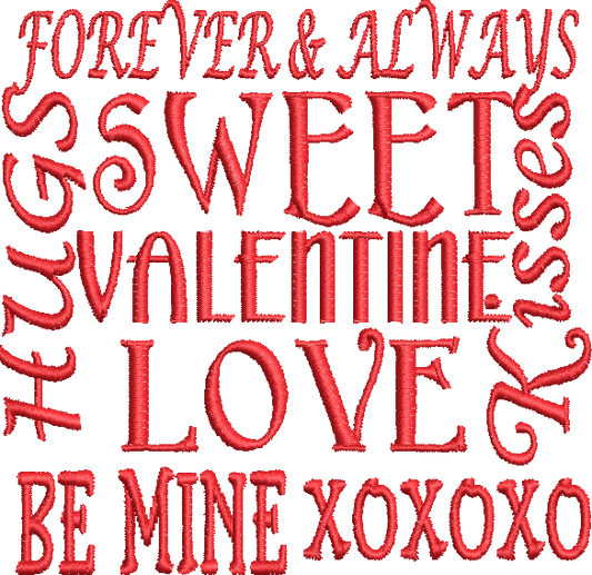 Valentines Words Mashup