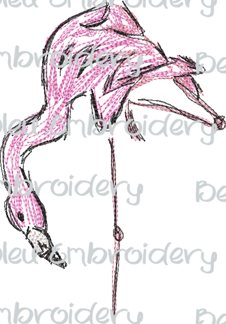 Flamingo Scribble 6