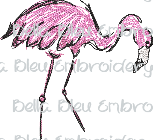 Flamingo Scribble 7