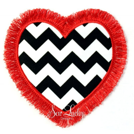 Fringe heart Applique