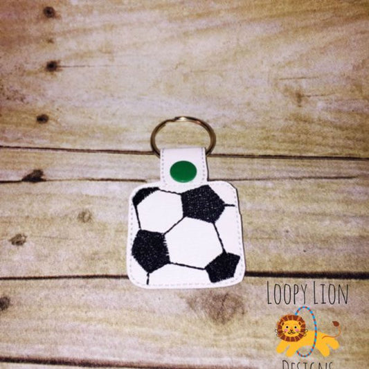 Soccer Snap Key Fob