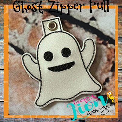 ITH Spooky Ghost Snap Tab & Charm