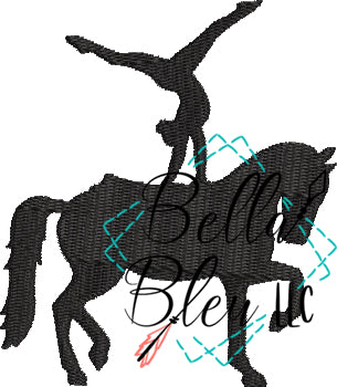 Horse Vaulting fill and outline