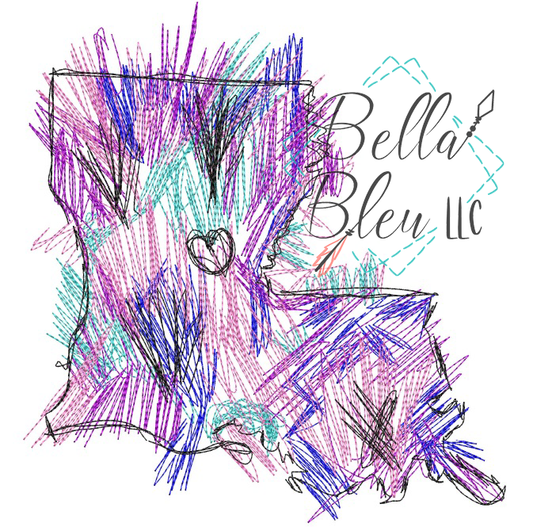 Louisiana State Scribble