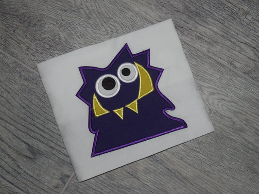 Silly Monster Machine Embroidery applique design 6x6