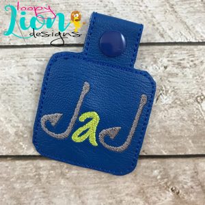 Fishing hook Dad Snap Key Fob