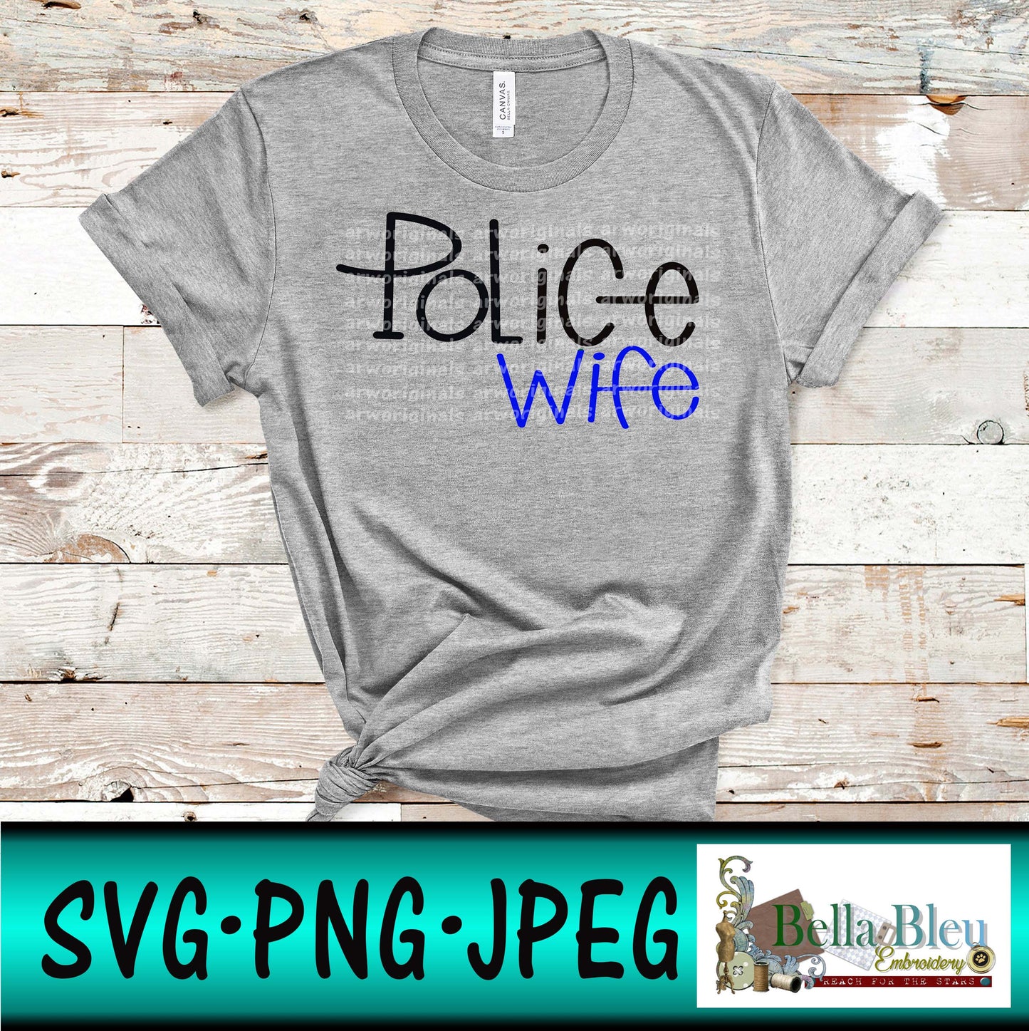 Police Wife SVG PNG Sublimation