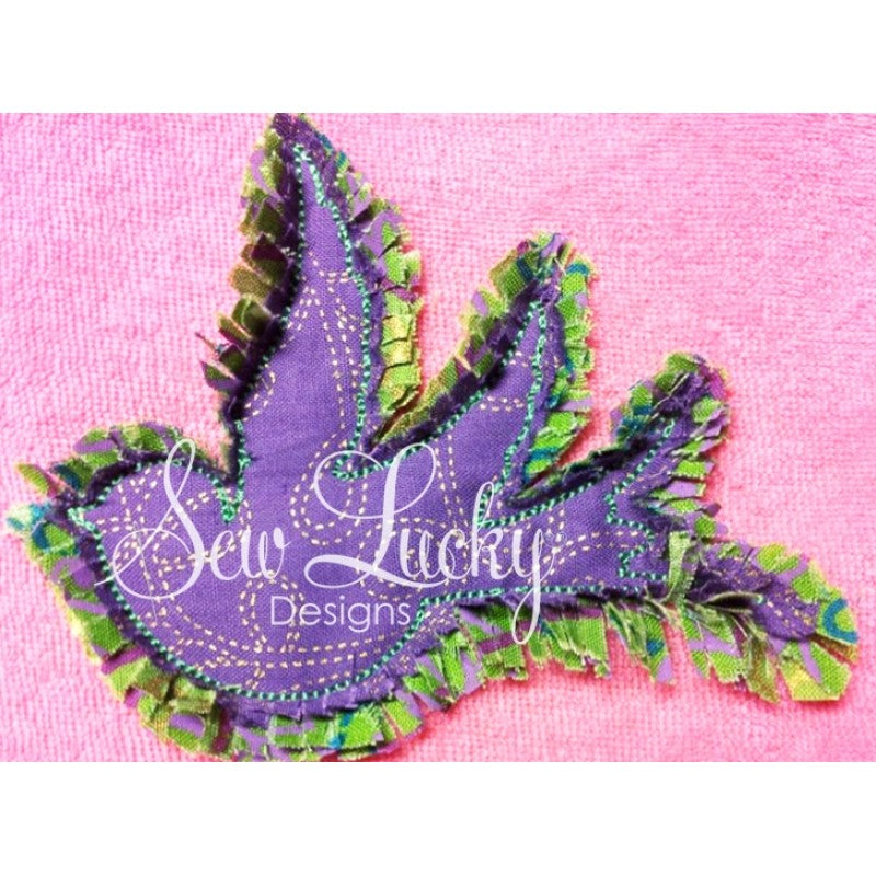 Raggy Swallow Bird Applique