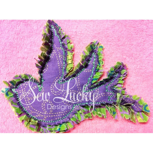 Raggy Swallow Bird Applique