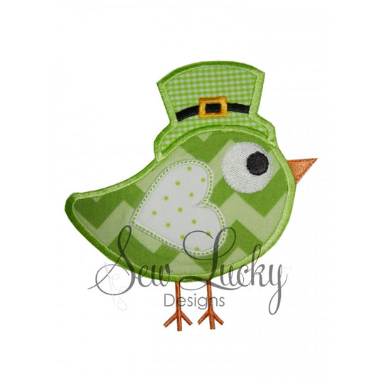 St Patrick's Day Bird Applique
