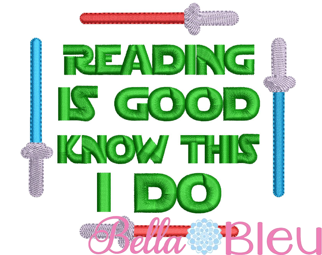Inspired Yoda Star Wars Reading Saying Pillow machine embroidery design