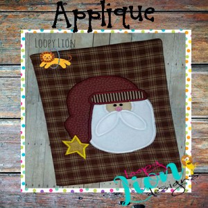 Vintage Christmas Santa Applique