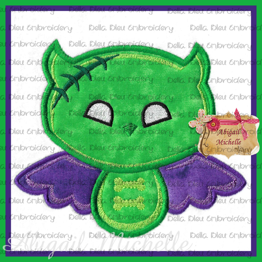 Zombie Halloween Owl Applique