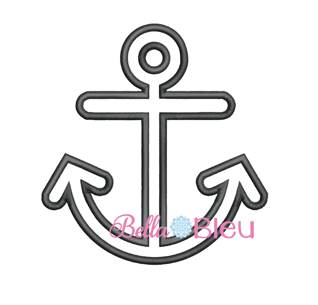 Anchor Applique Embroidery Design