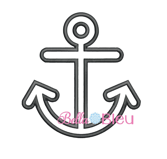 Anchor Applique Embroidery Design