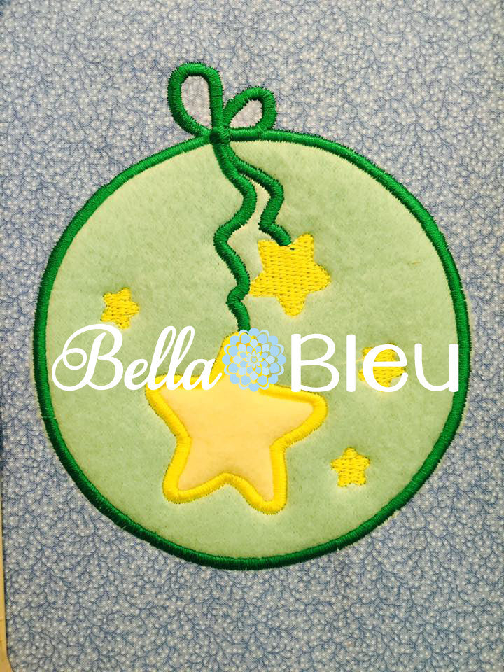 Baby Wreath with Stars Machine Applique Embroidery Design