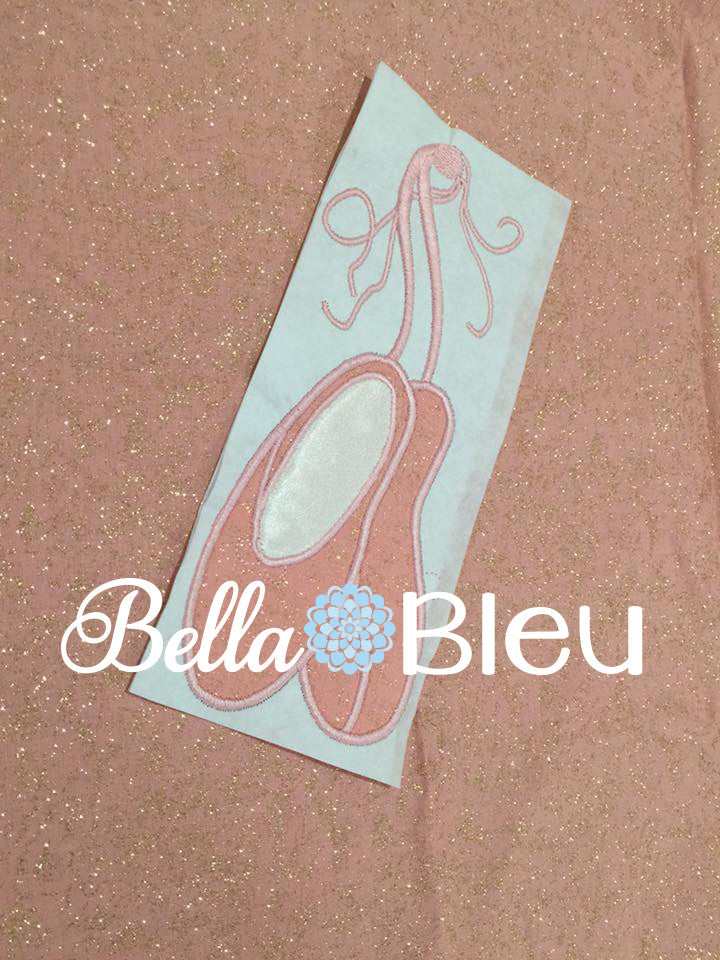 Ballerina Ballet Shoes Applique Embroidery Designs Design Princess