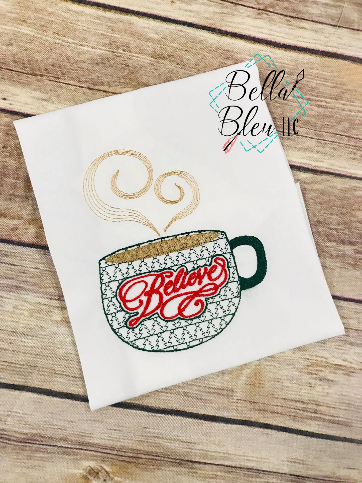 Sketchy Christmas Motif Coffee Mug embroidery design