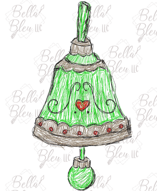 Christmas Bell Scribble Sketchy