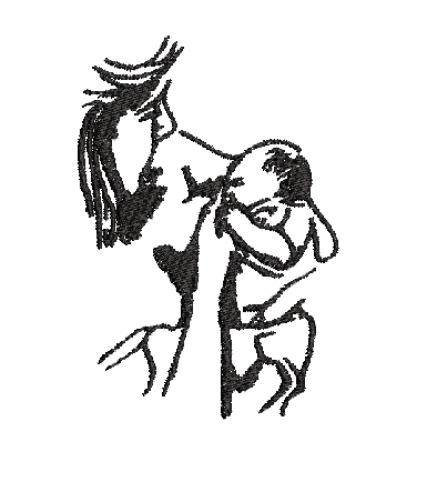 Breast Feeding Fill Embroidery design