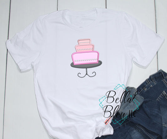 Birthday Cake Wedding Cake Machine Applique Embroidery design