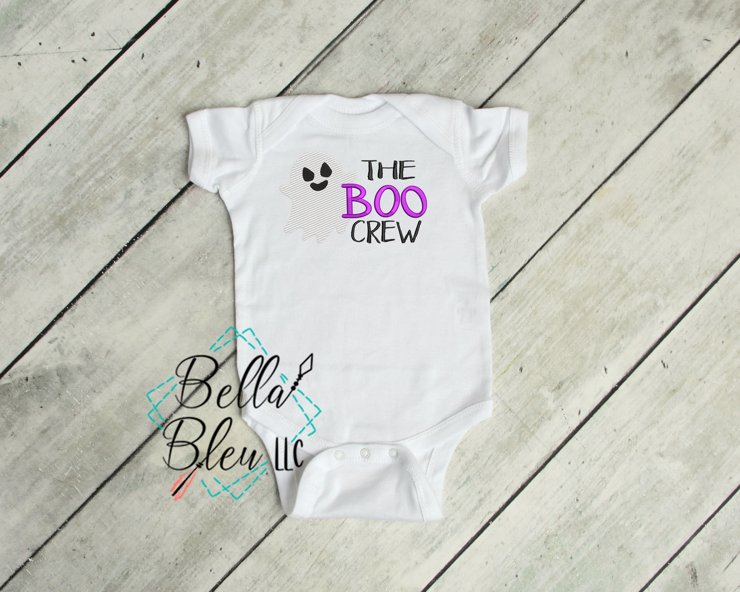 Halloween Ghost Design - Sketchy embroidery design - Boo Crew
