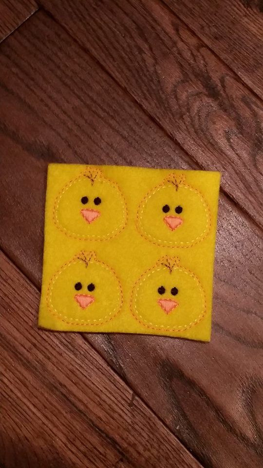 ITH Easter Chick feltie set