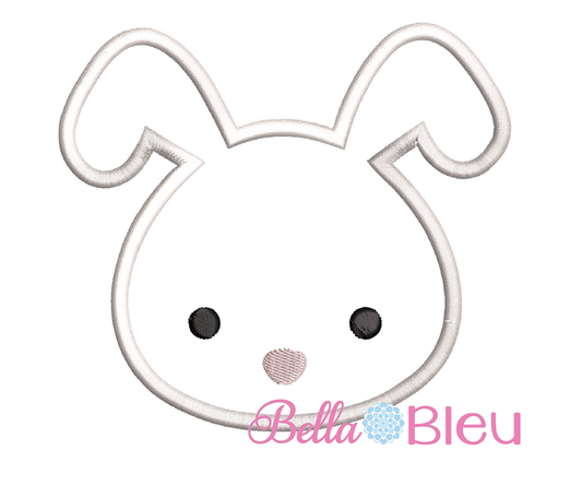 Easter Bunny Head Applique Embroidery Design
