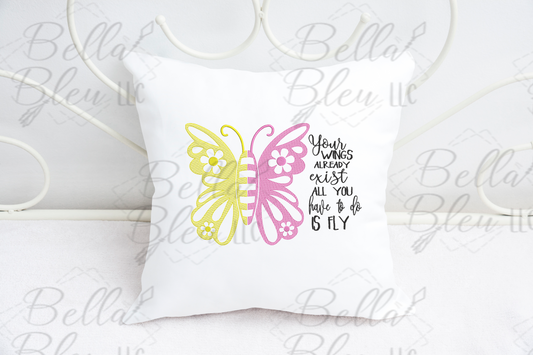 Butterfly Wings Memorial Sketchy design