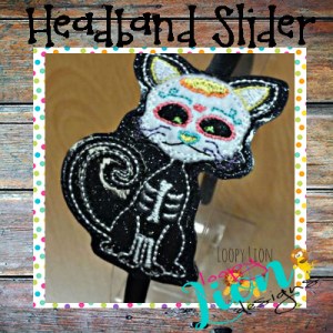 ITH Sugar Skull Cat Feltie