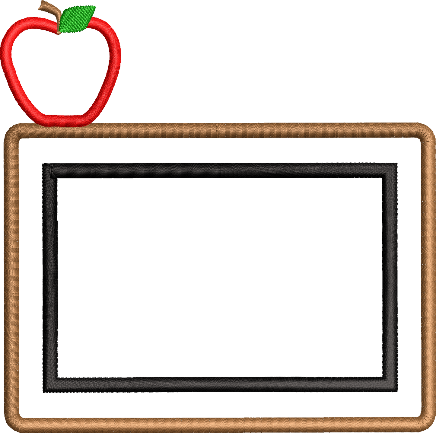 Teacher Back to School Chalkboard Apple Monogram
