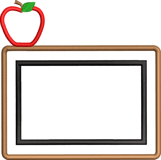 Teacher Back to School Chalkboard Apple Monogram