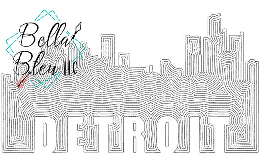 Detroit Michigan Skyline