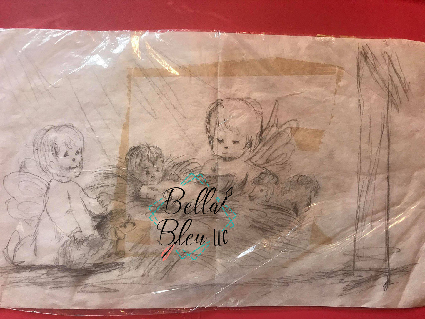 Jesus and Angels Scribble Nativity Scene