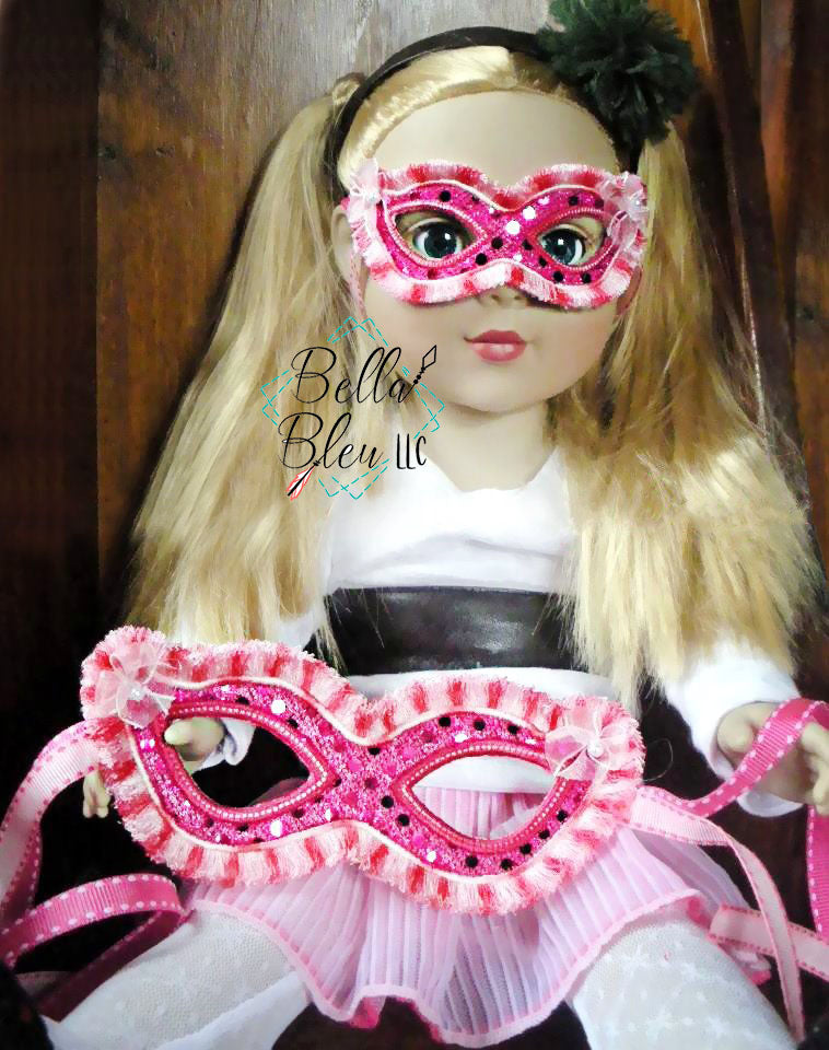 ITH 18" doll Mardi Gras Mask