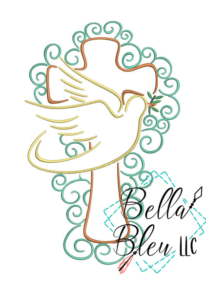 Easter Blessings Dove with Cross 2