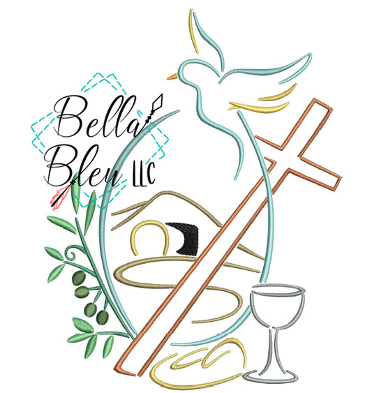 Easter Blessings Dove with Cross 4