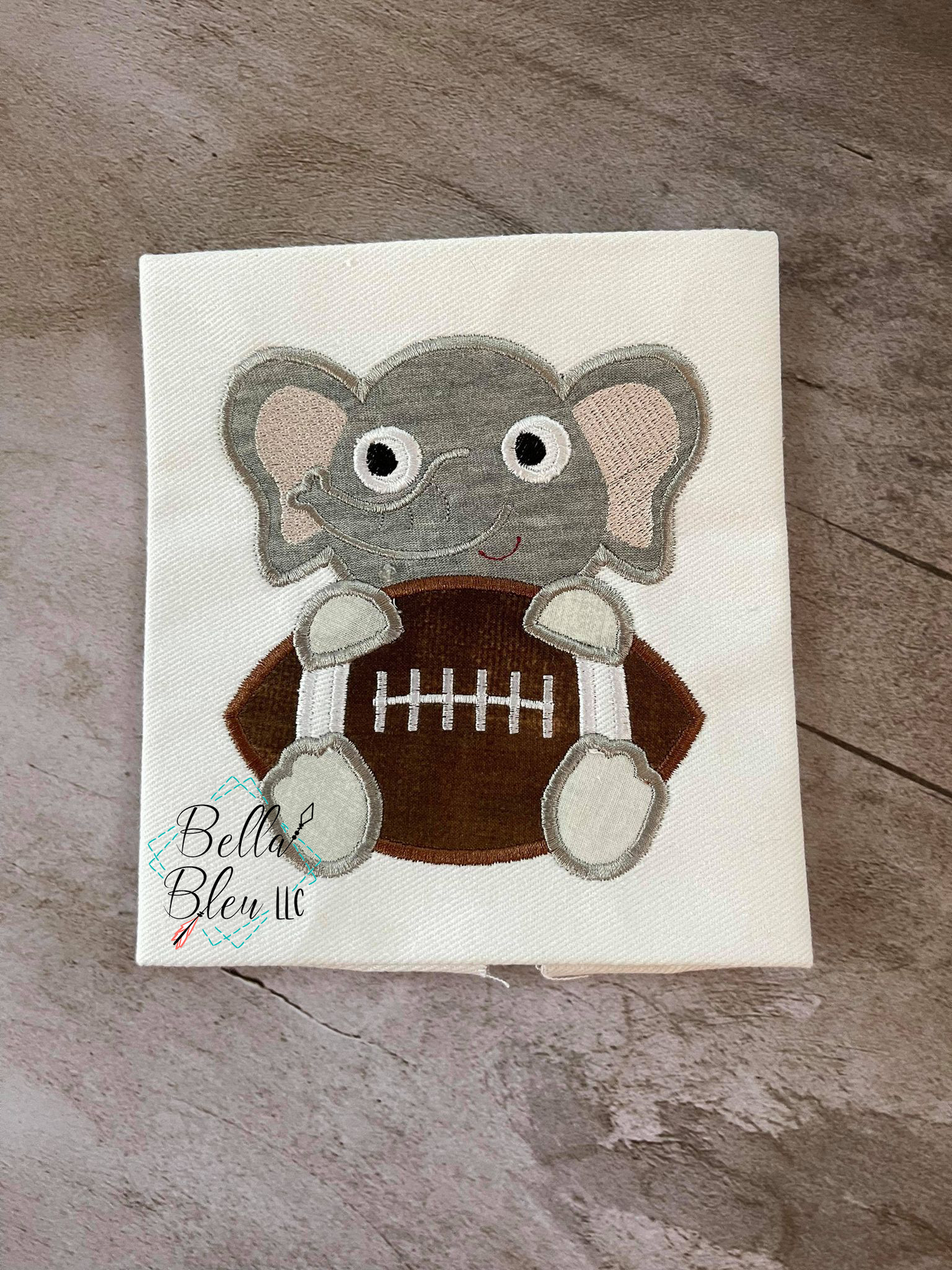 Elephant Football Mascot Applique