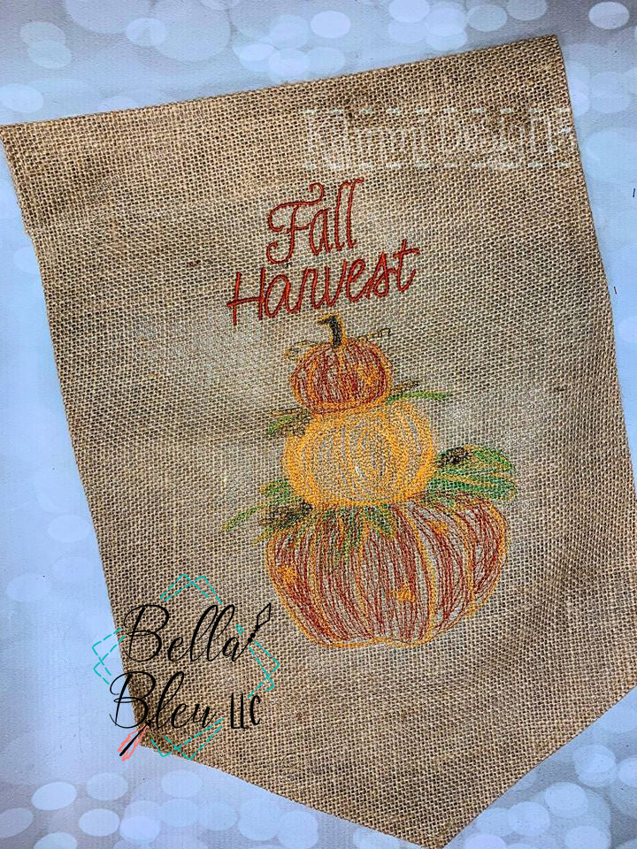Fall Harvest Stacked pumpkins Scribble Sketchy