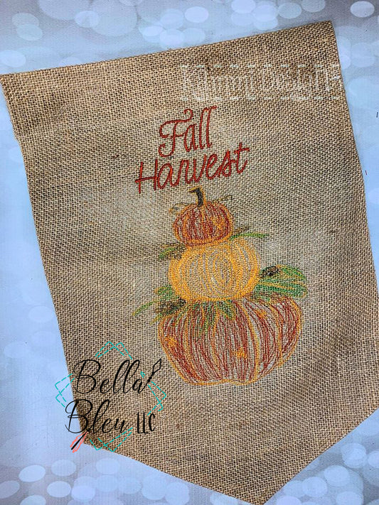 Fall Harvest Stacked pumpkins Scribble Sketchy
