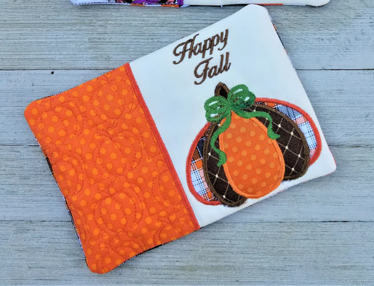 Fall Pumpkin Applique ITH Mug Rug