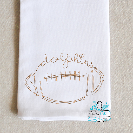 Dolphins Signature Mascot Football Bean Stitch