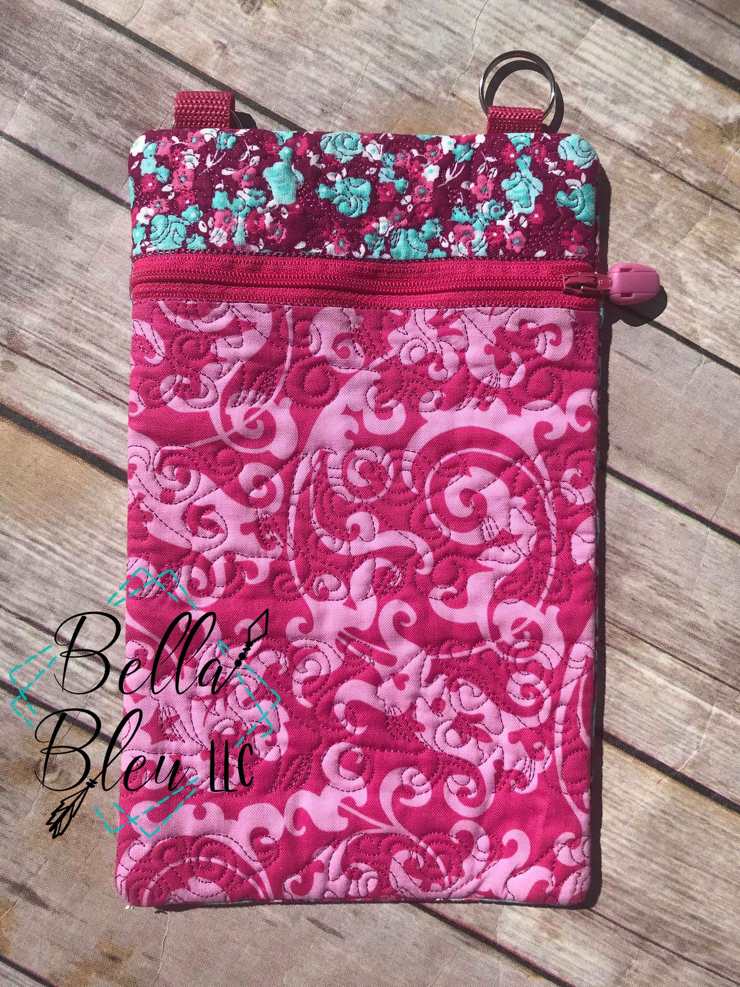 ITH In the Hoop Fish Quilt Stipple Purse