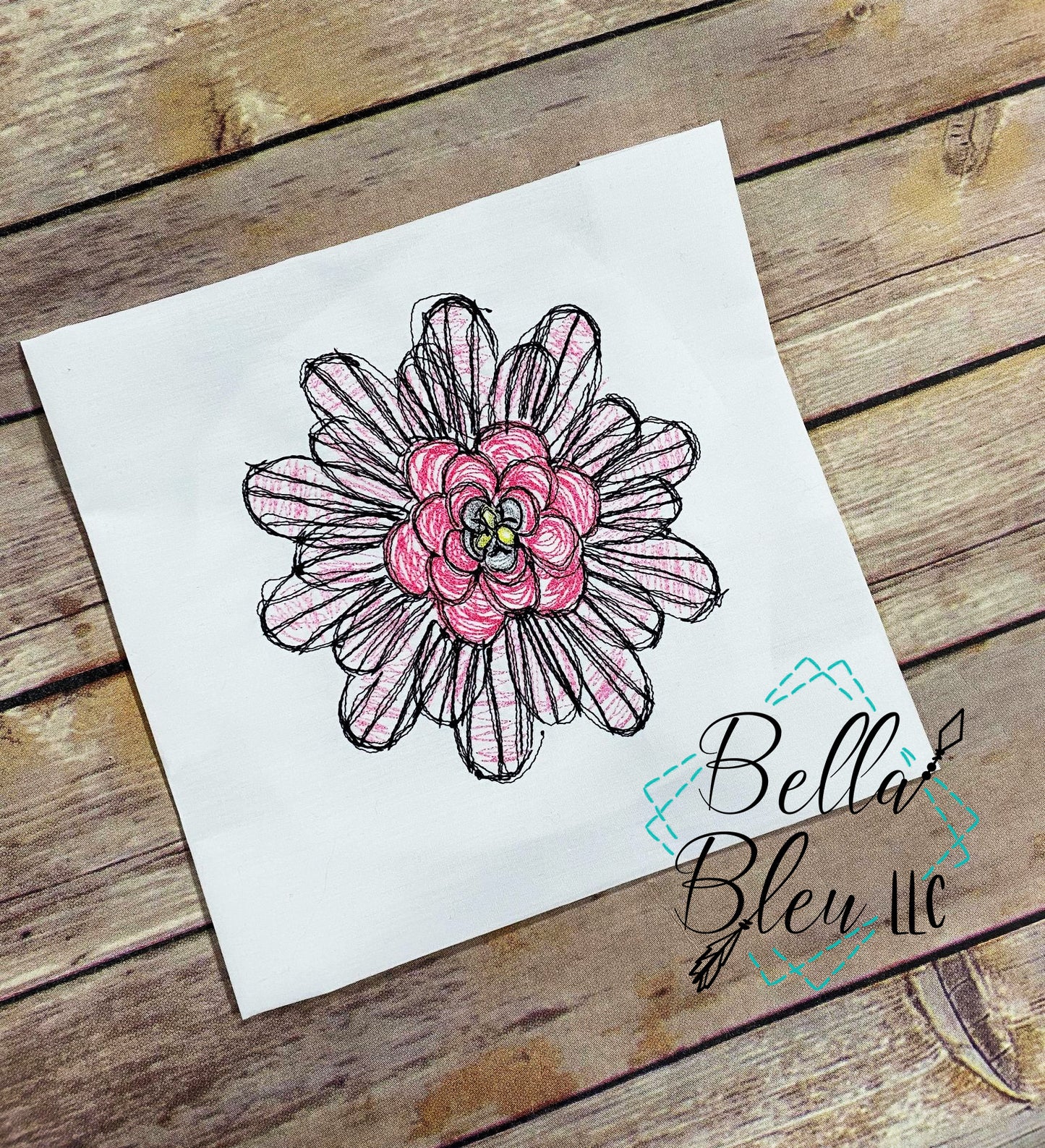 Dahlia Sketchy Medallion Scribble flower