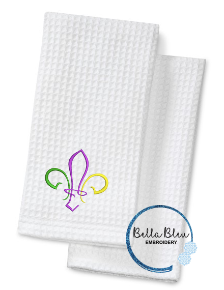 Fleur de Lis Satin  Outline