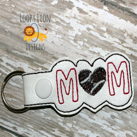Football Mom Snap Key Fob