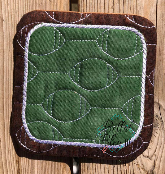 ITH Football Stipple Mug Rug